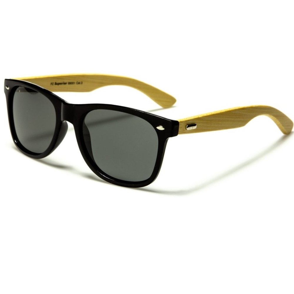 Polarized Bamboo Sunglasses Rectangle Casual Classic Driving Wooden 400 UV